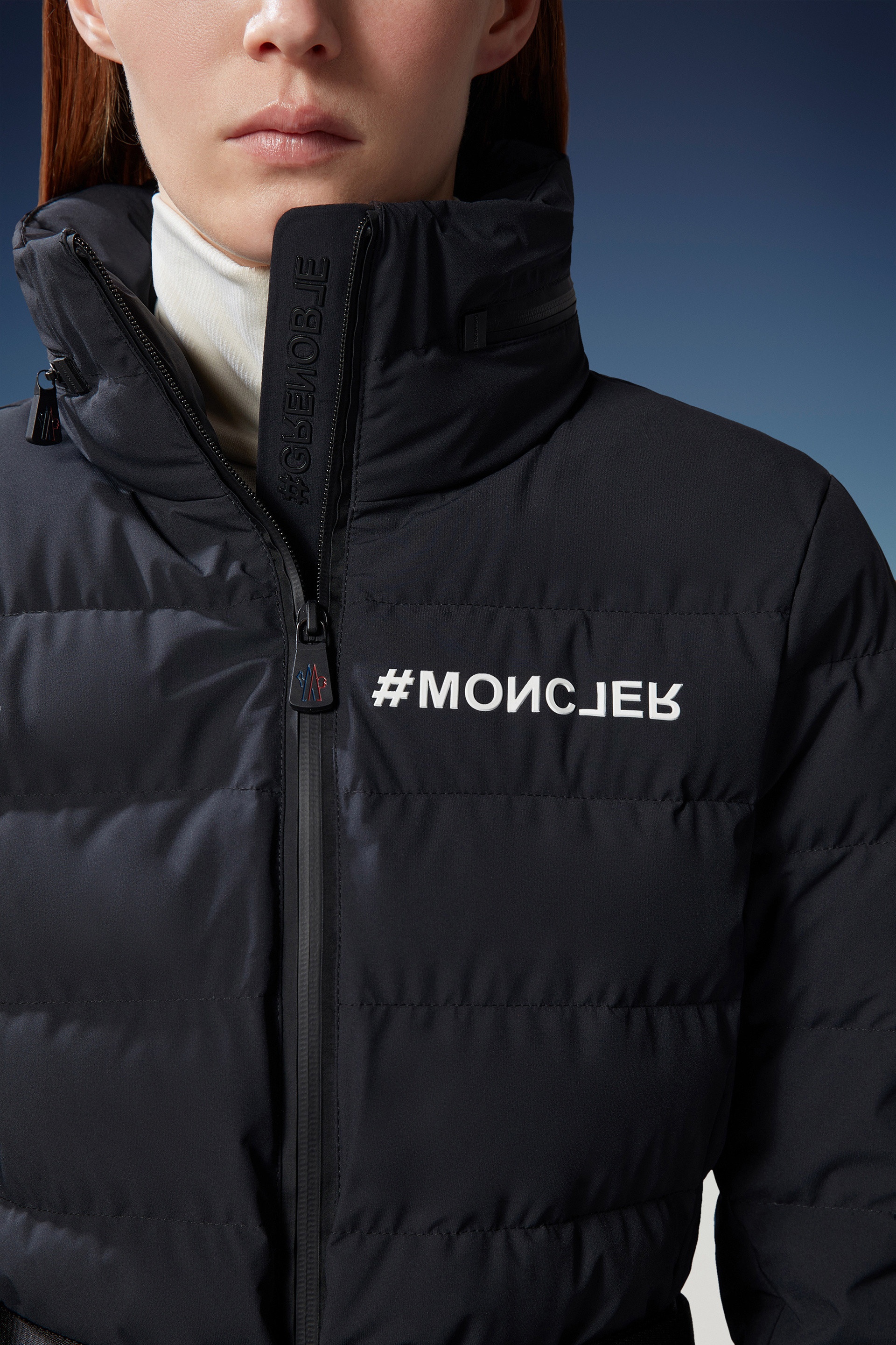 Bettex hooded belted quilted shell down jacket