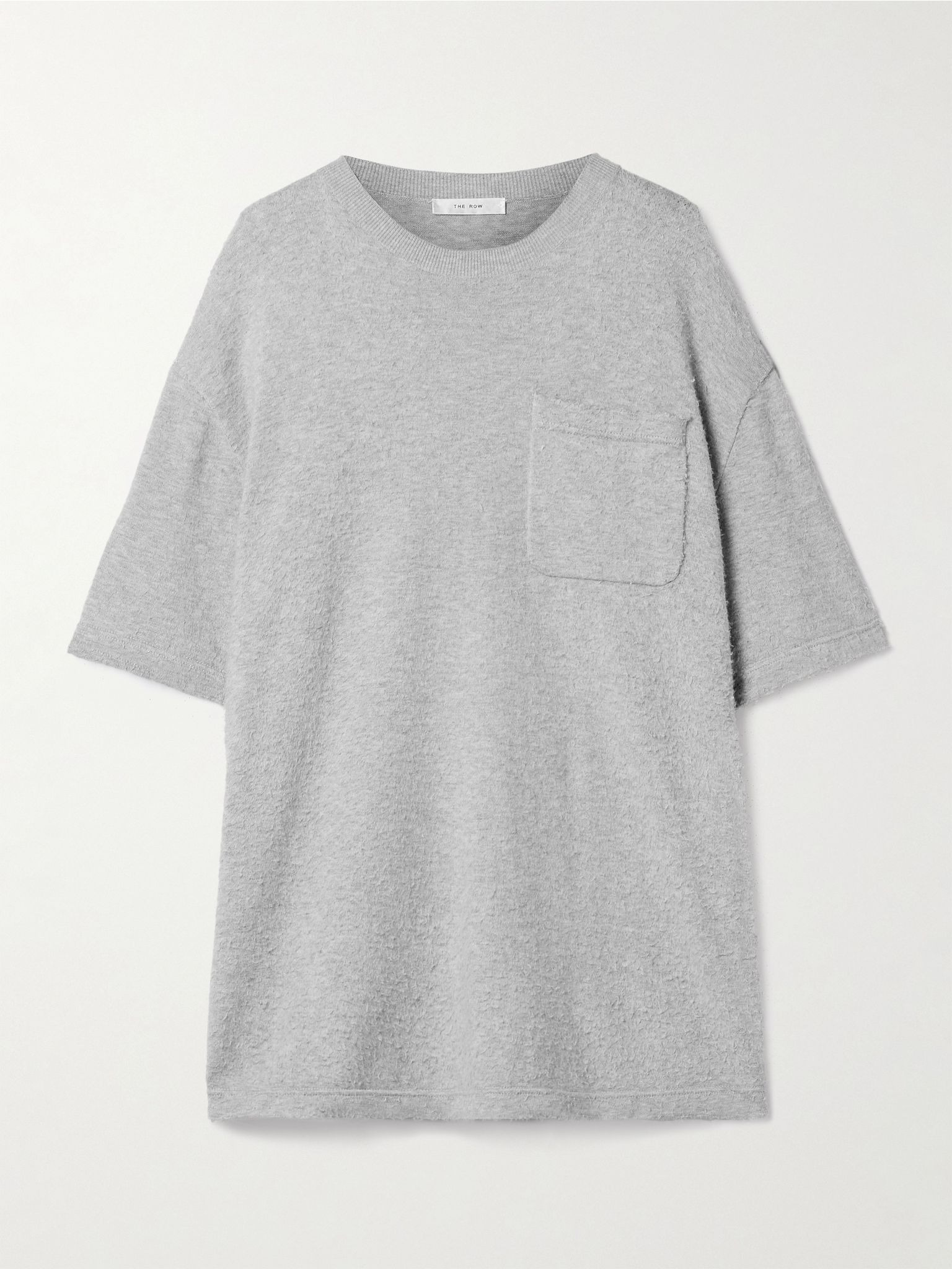 Kaddy oversized brushed cotton-jersey T-shirt Gray - 1