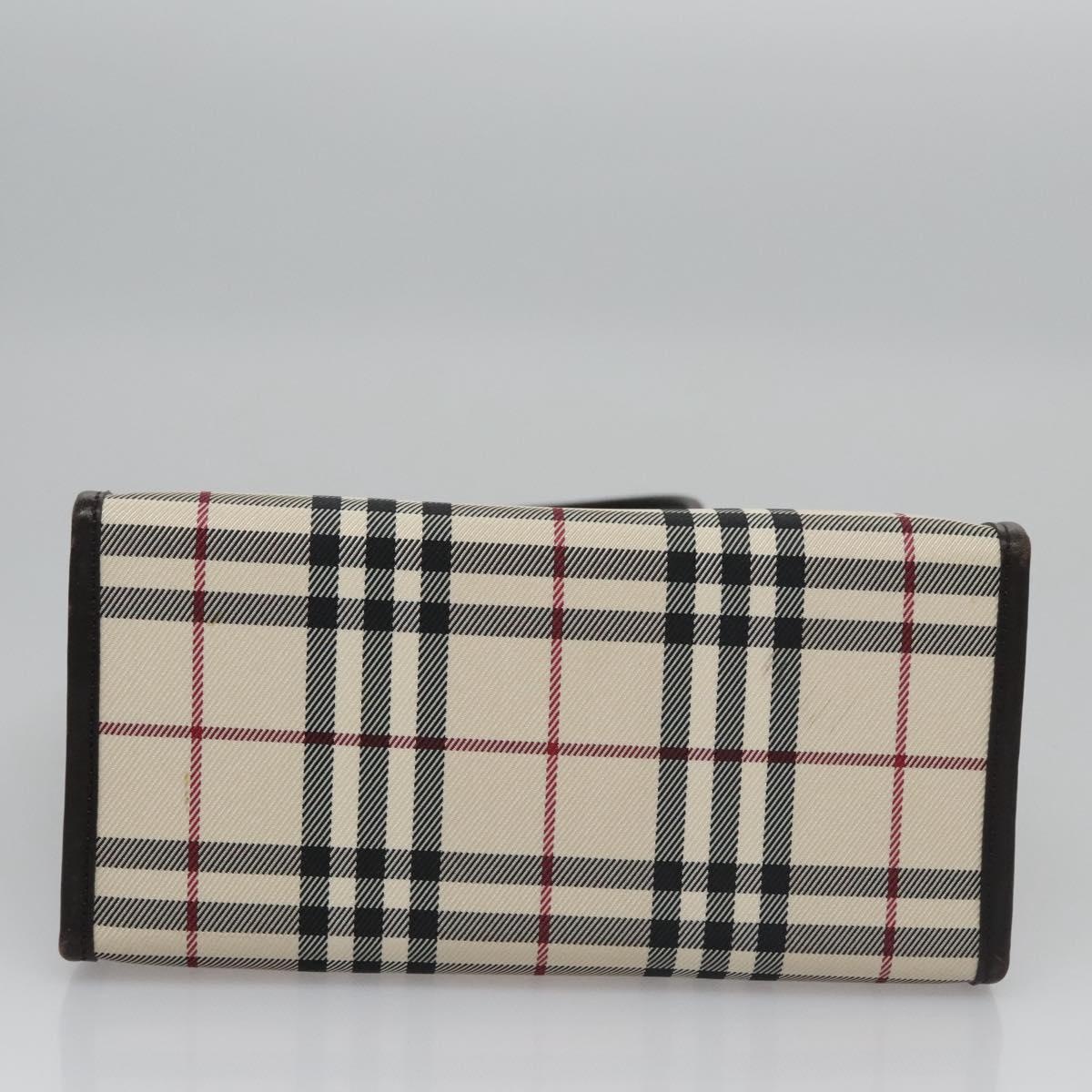 Burberry Nova Check Hand Bag Canvas Beige Brown - 8