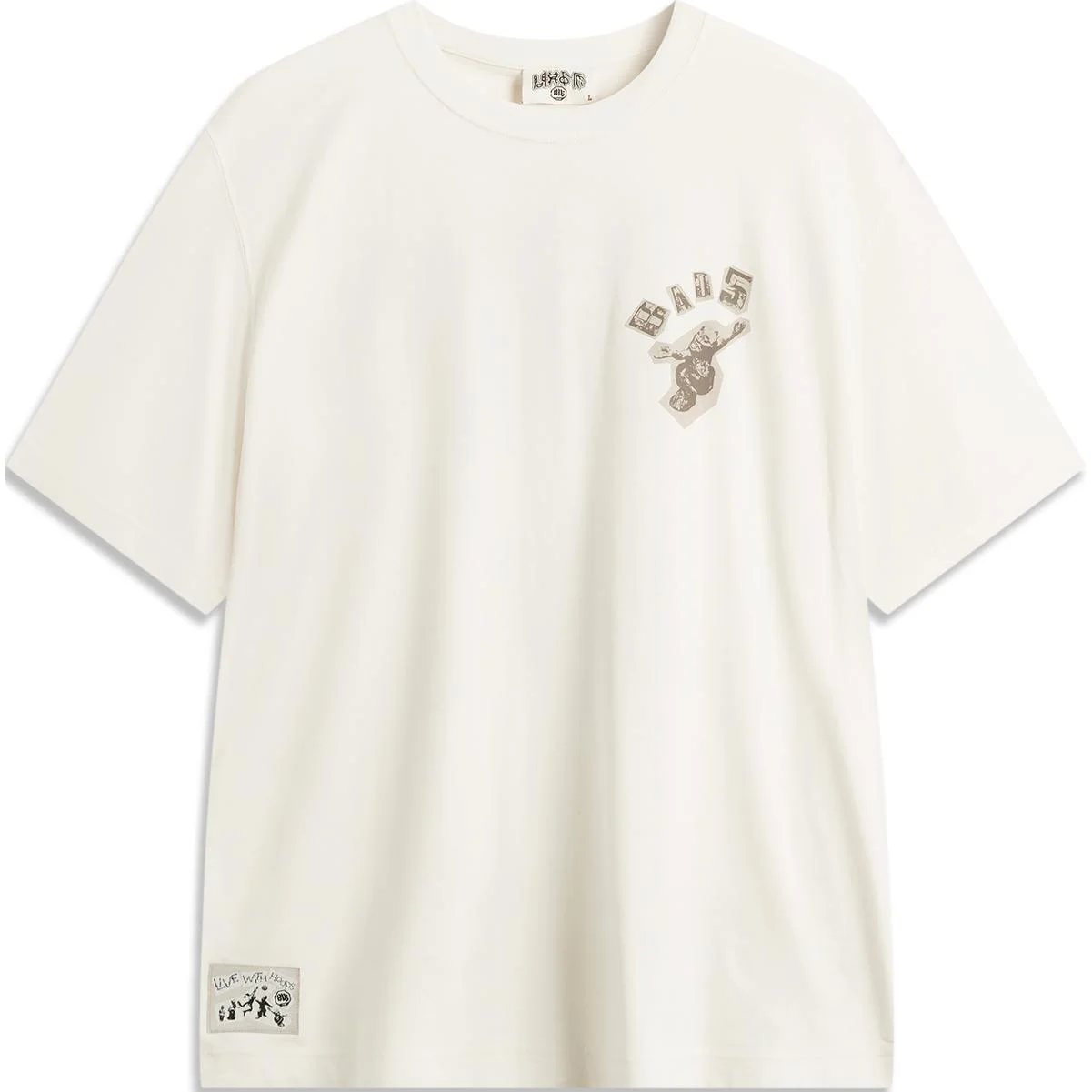 Li-Ning BadFive Graphic T-shirt 'Beige' AHSU903-1 - 1
