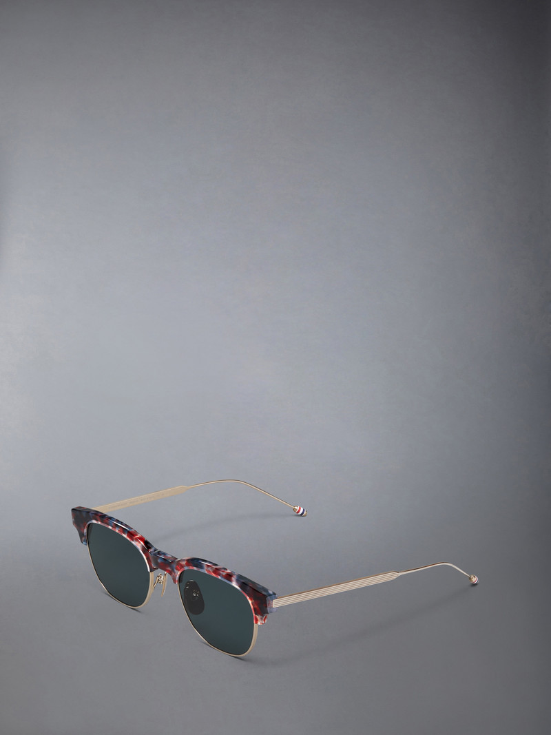 Thom Browne ACETATE AND TITANIUM OVAL SUNGLASSES outlook