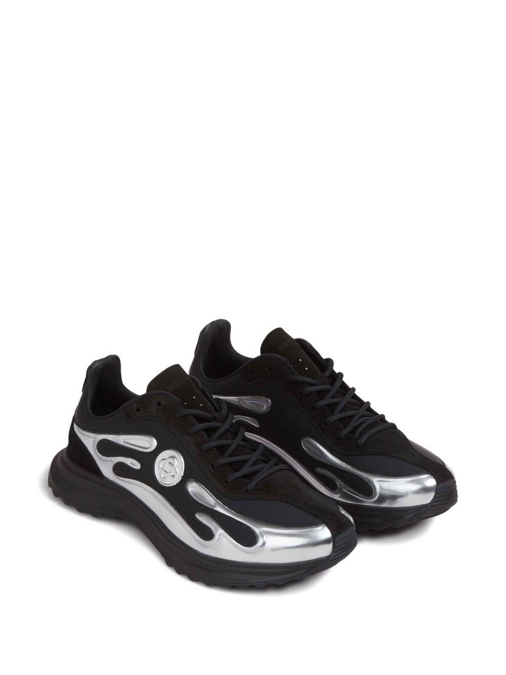 flame-appliqué sneakers - 2
