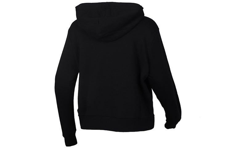 (WMNS) PUMA Classics Logo Hoody Knitting Pullover Fleece Black 595915-01 - 2