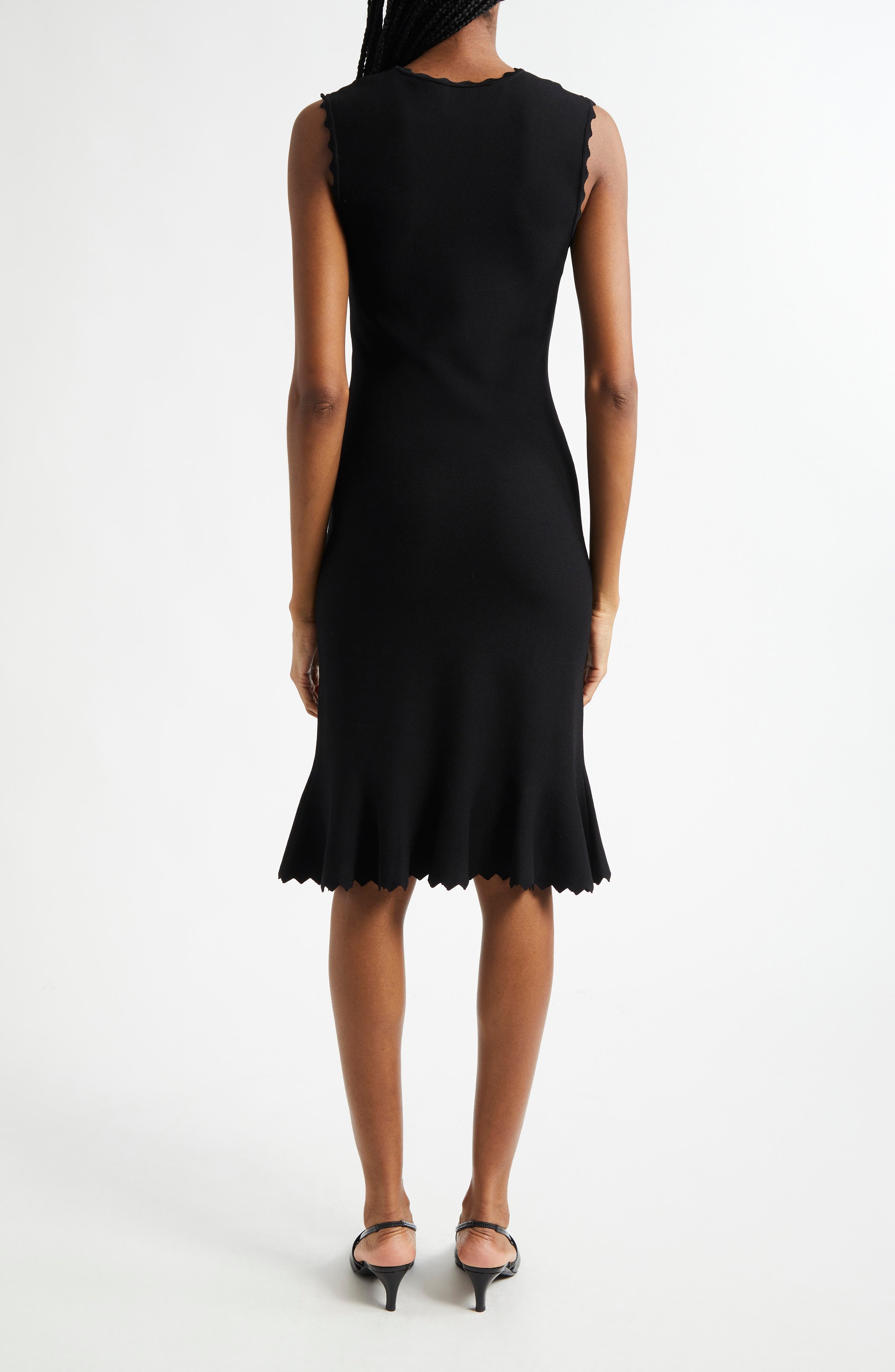 Emporio Armani Sleeveless Knit Dress in Solid Black at Nordstrom - 2