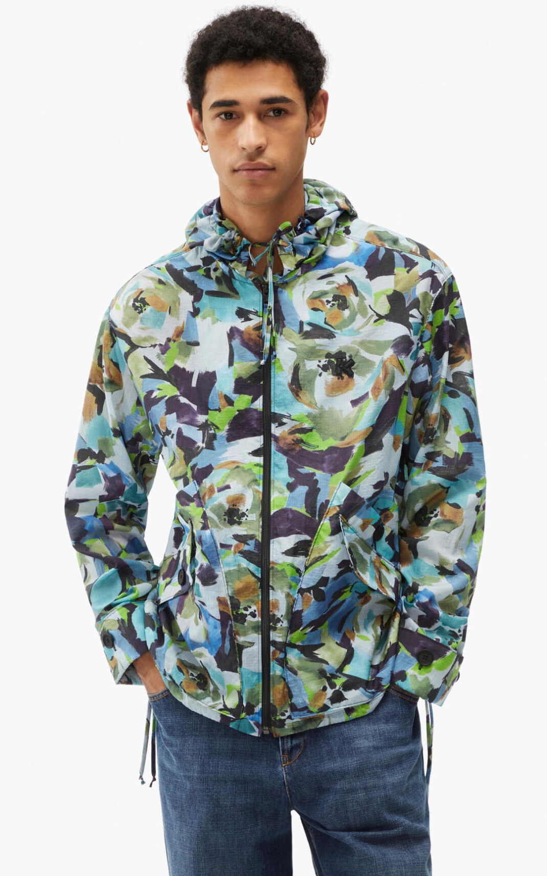 'Archive Floral' jacket with hood - 2