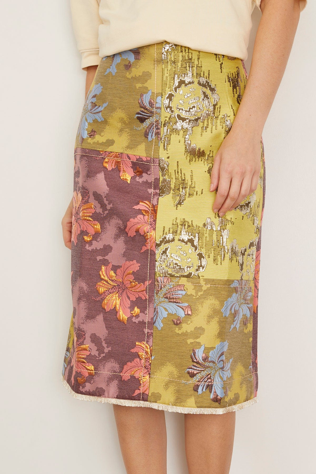 Adriana Jacquard Skirt in Multi - 3