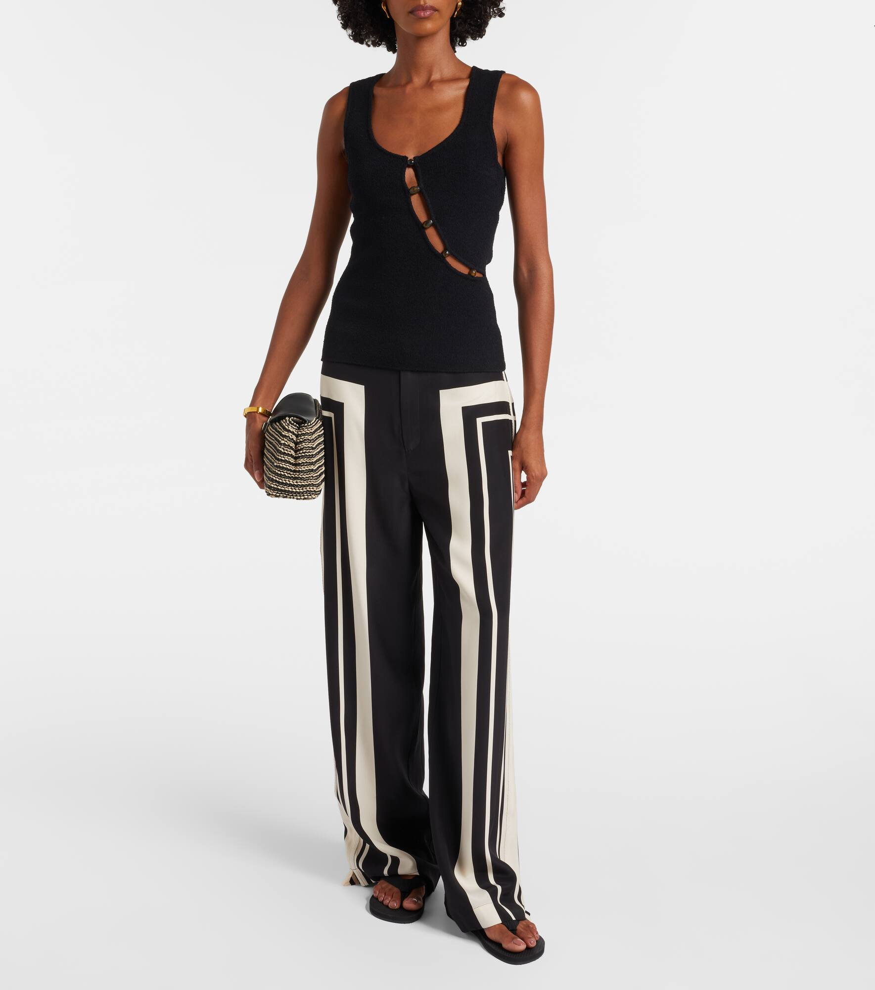 Chiara cutout cotton-blend bouclé tank top - 2