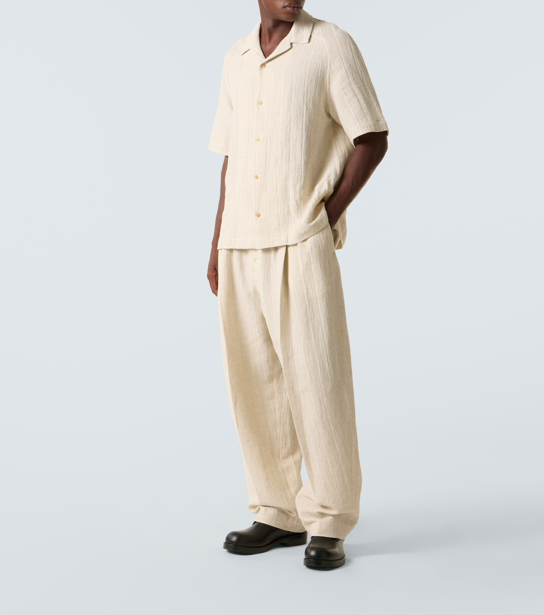 Fernando cotton and linen wide-leg pants - 2