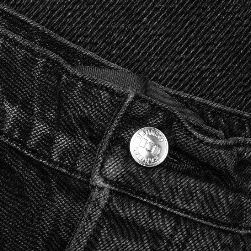 DENIM LOGO CARGOS - CHARCOAL WASH 3