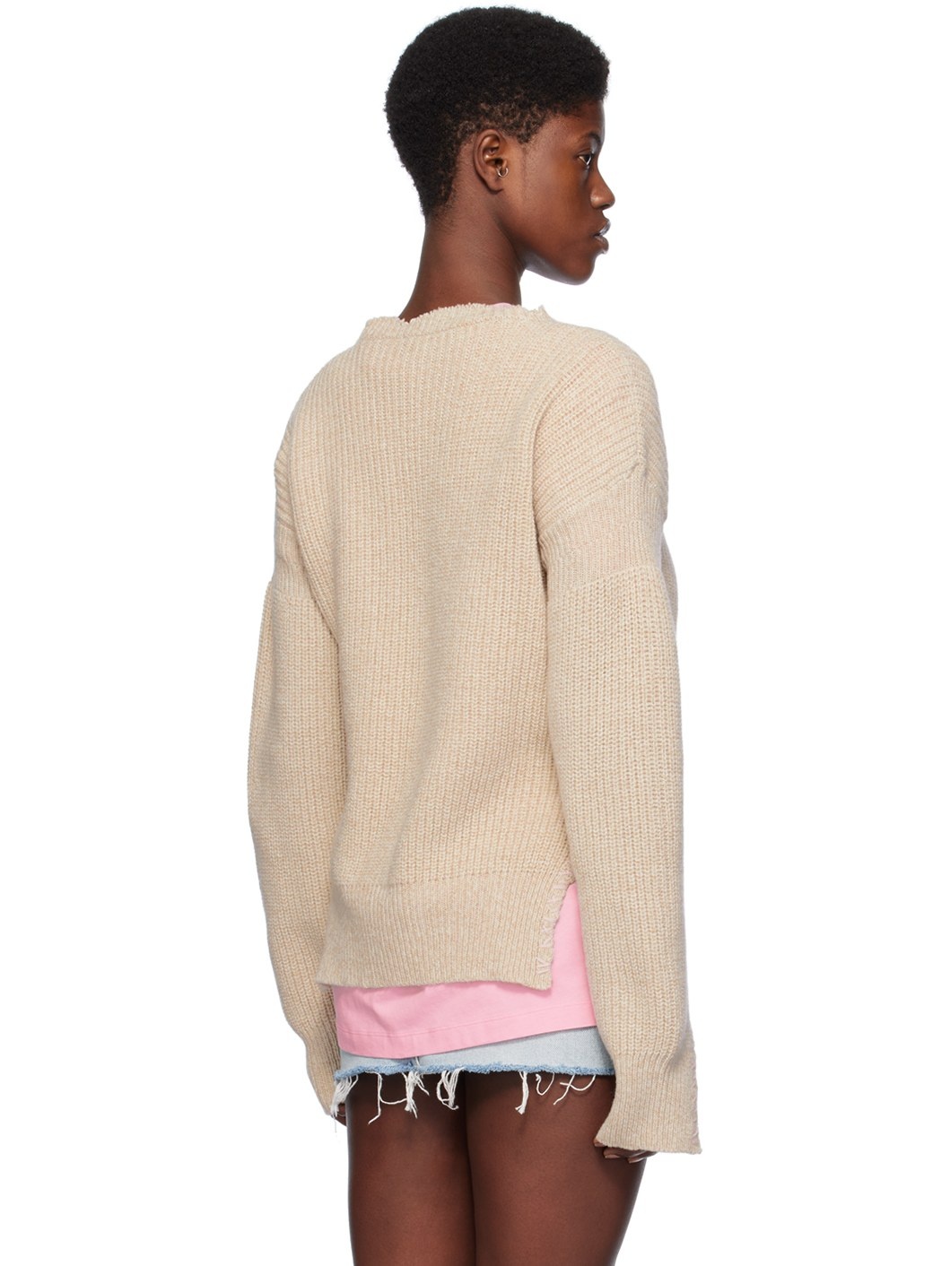 Beige Mouliné Sweater - 3