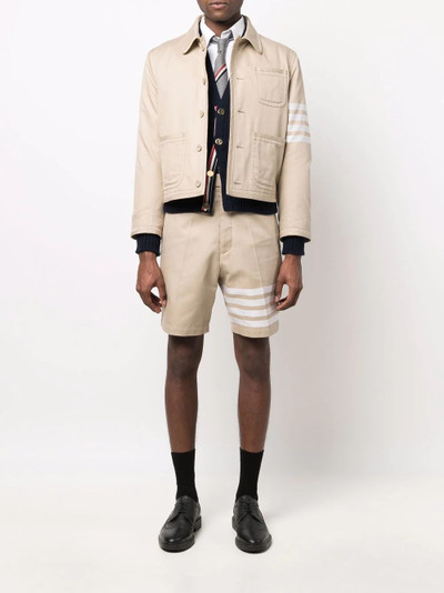 Thom Browne patch-pocket cashmere cardigan outlook