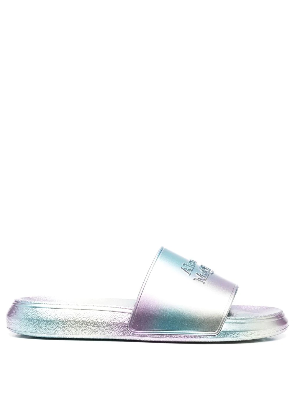 metallic debossed-logo slides - 1