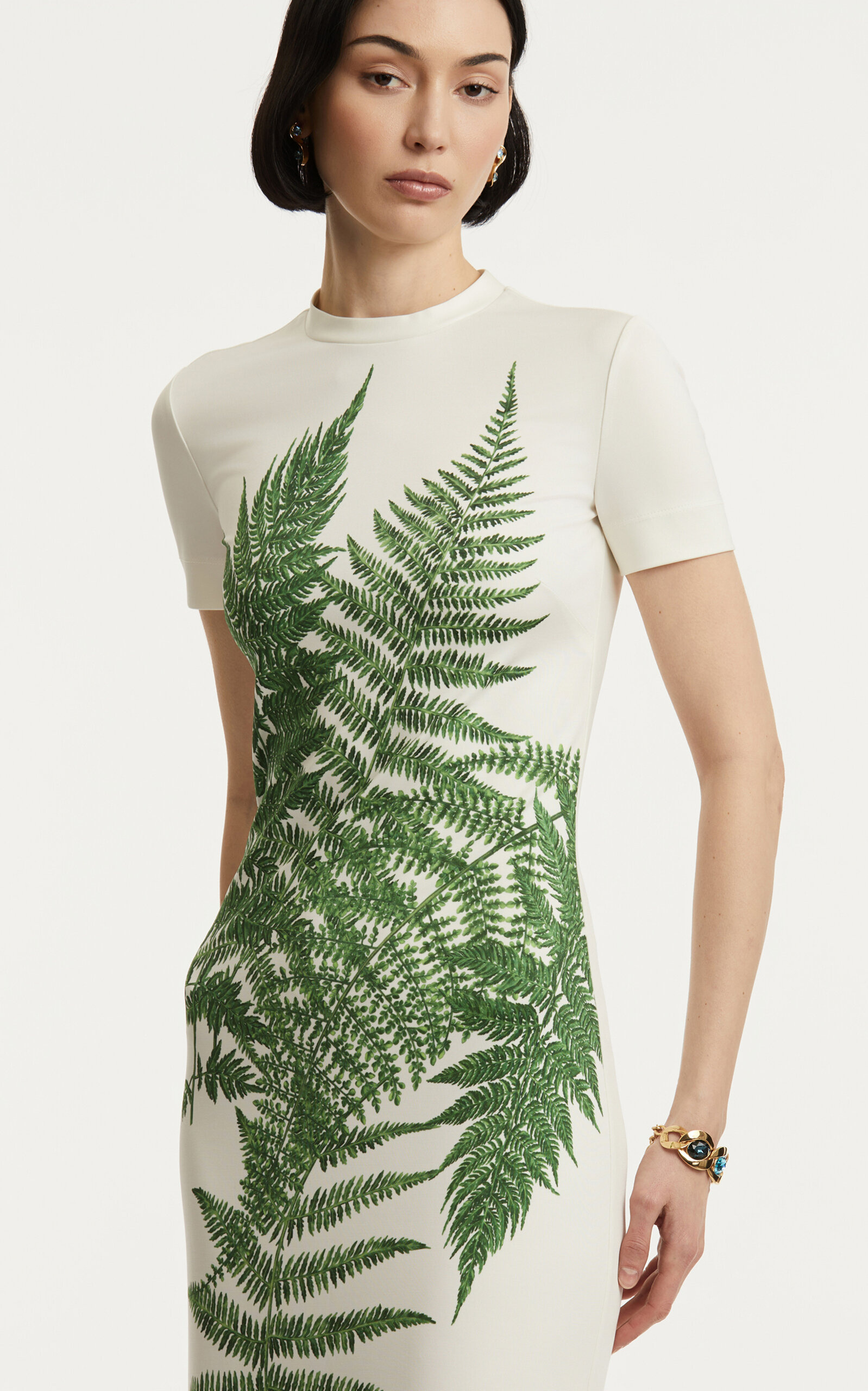 Printed Jersey Maxi Dress green - 5