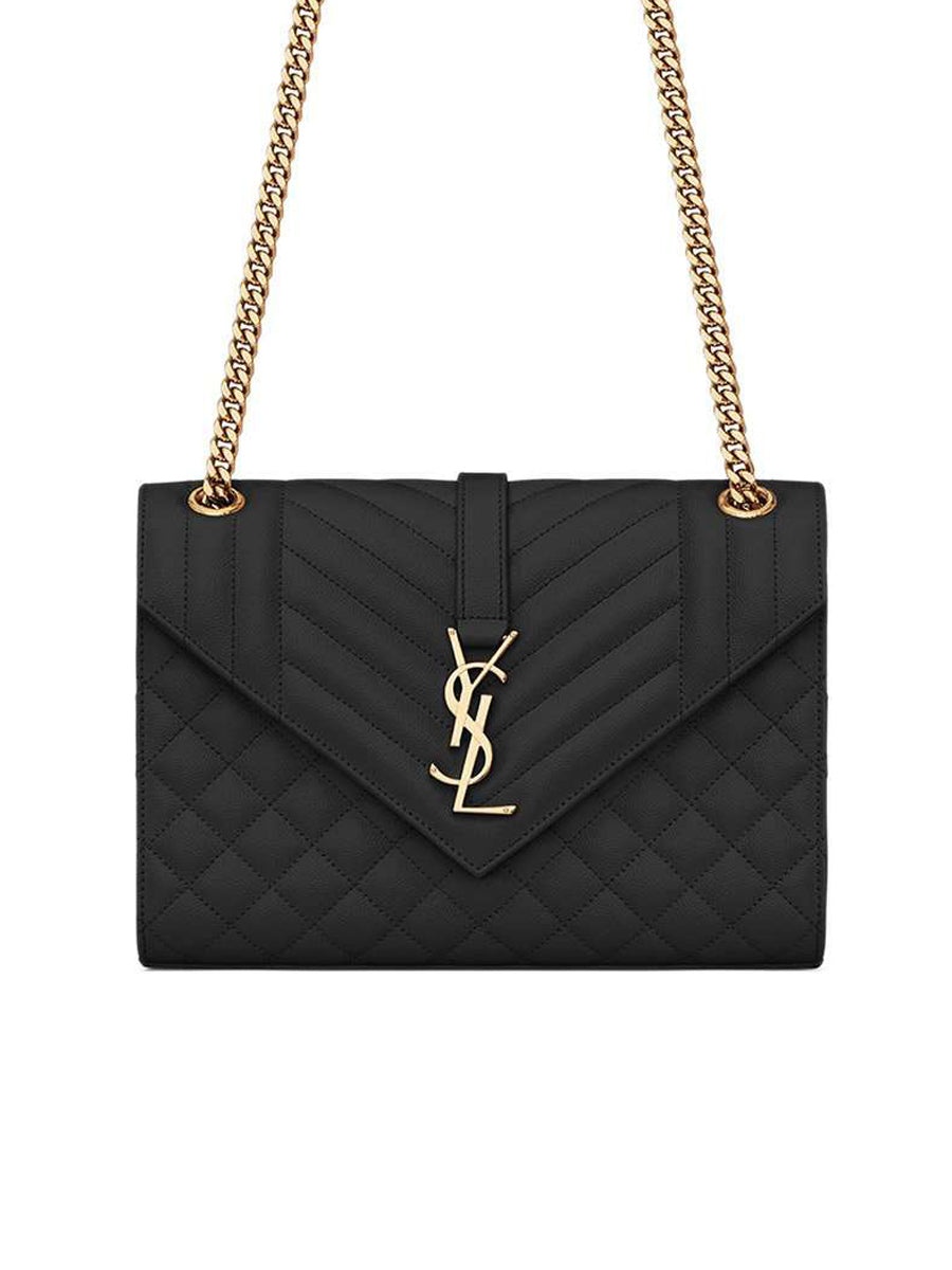 Envelope Medium Bag in Mix Matelassé Grain de Poudre Embossed Leather - 1