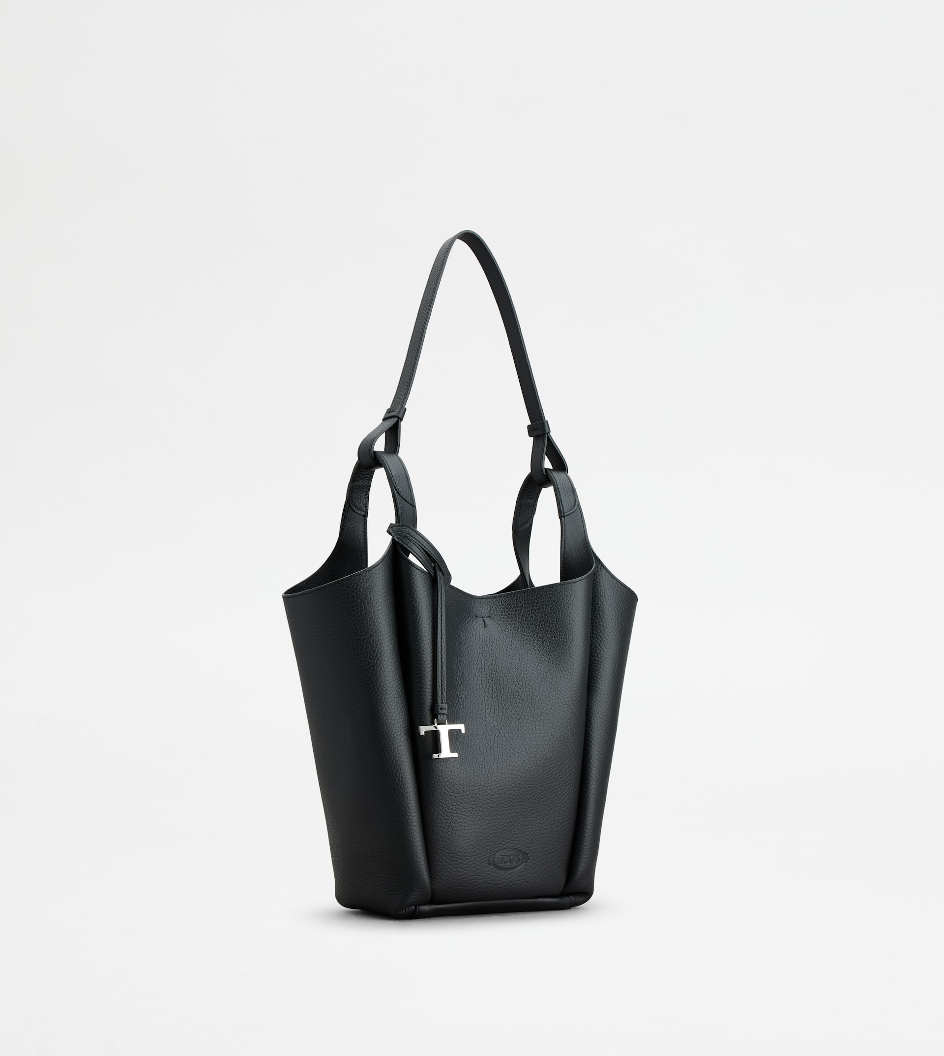 BUCKET BAG IN LEATHER SMALL - BLACK - 2