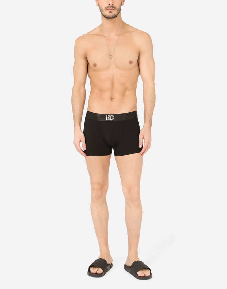 Stretch Pima cotton boxers with DG logo - 2