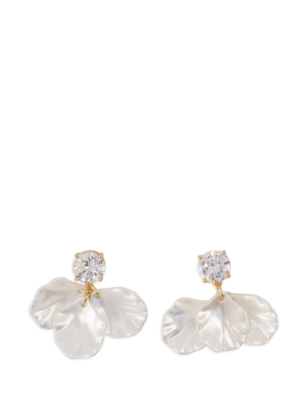 crystal petal earrings - 1