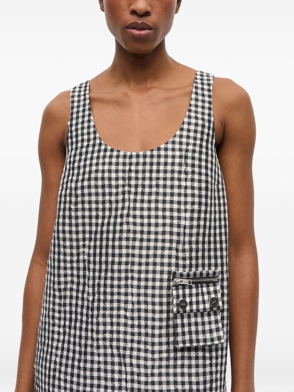 gingham-print dress - 4