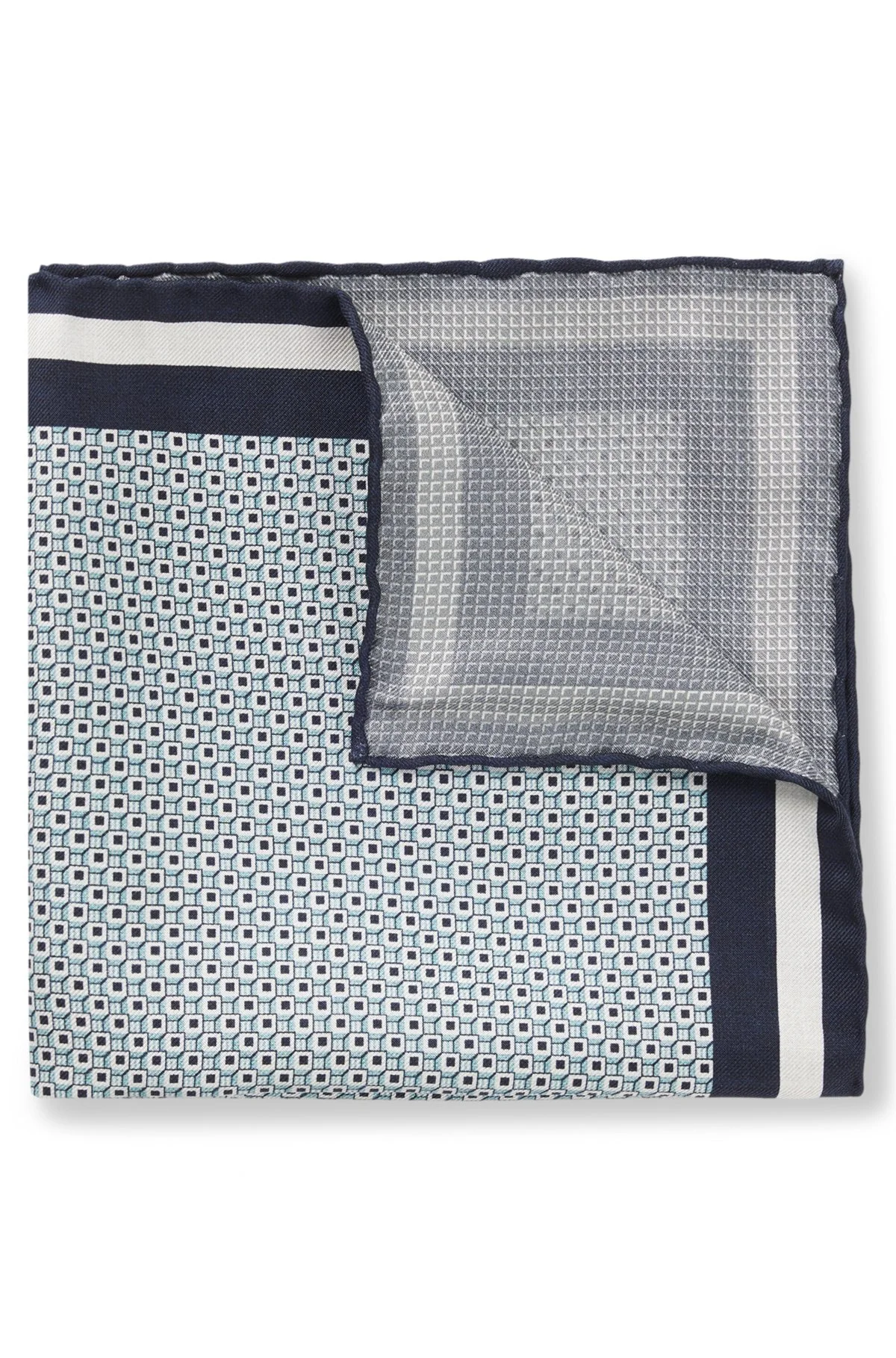 HAND-MADE POCKET SQUARE IN SILK - 1