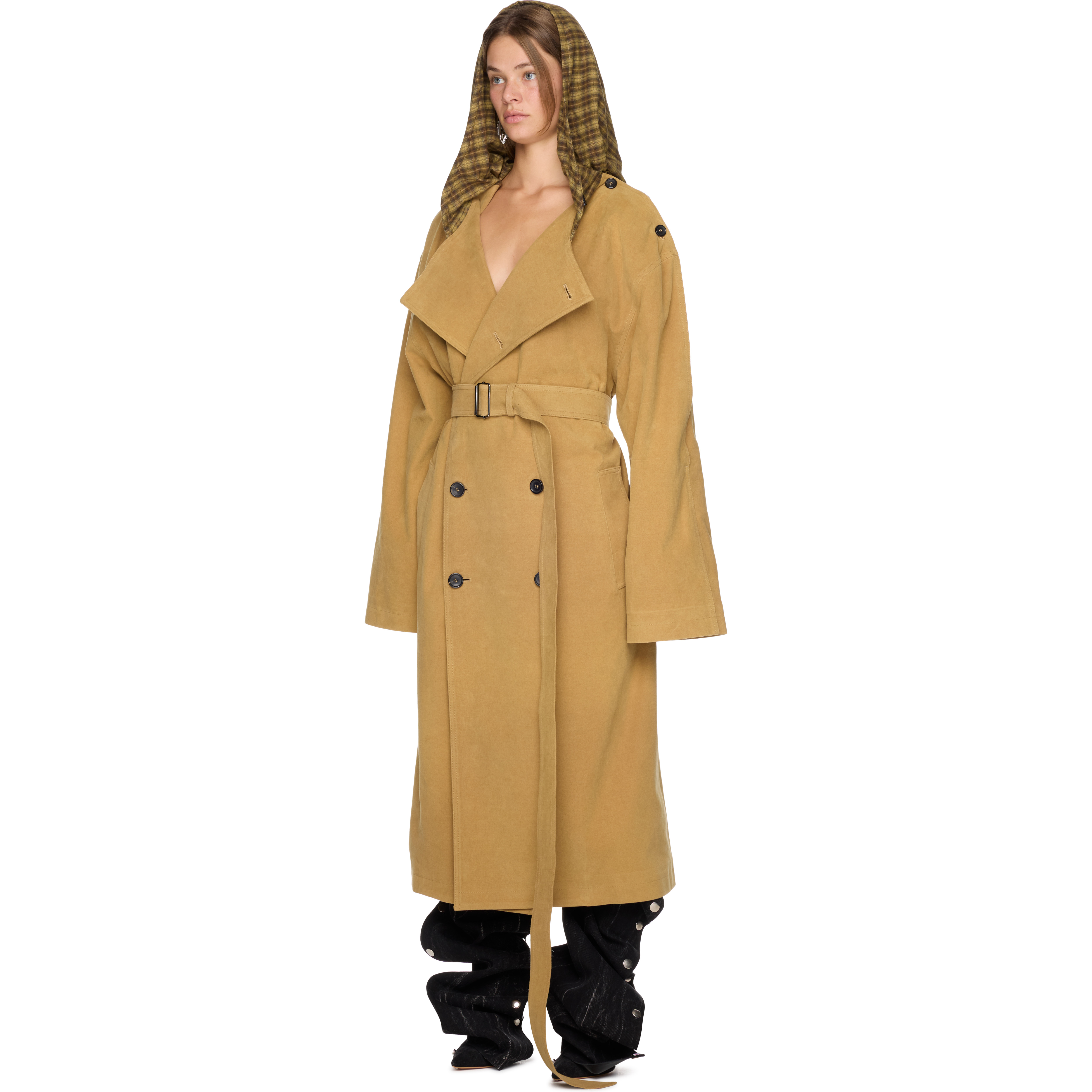 Insert Hood Trench Coat - 2