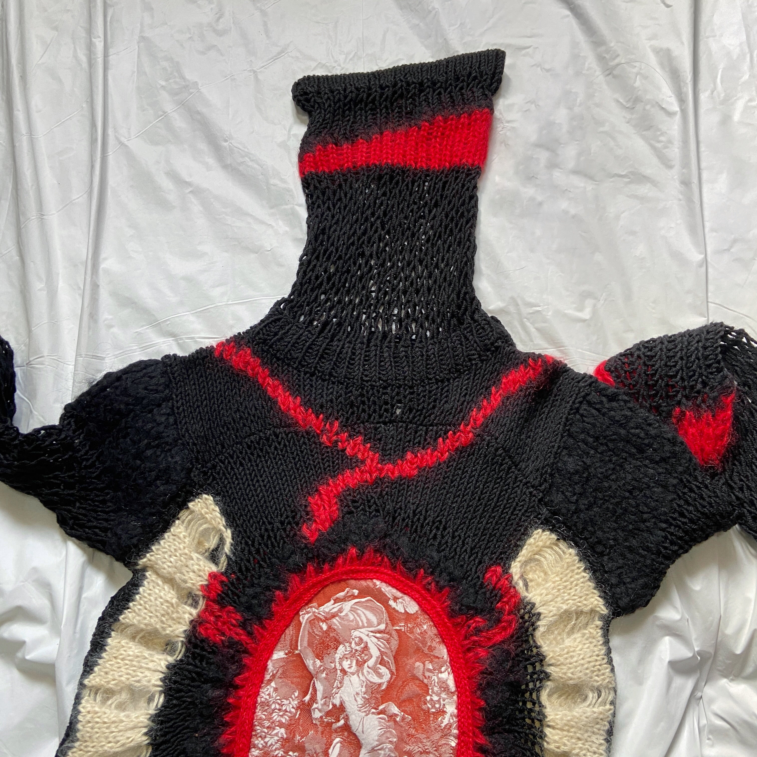 Jean Paul Gaultier Fall 2007 Mohair Spider Webbed Open Knit Sweater Dress - 9