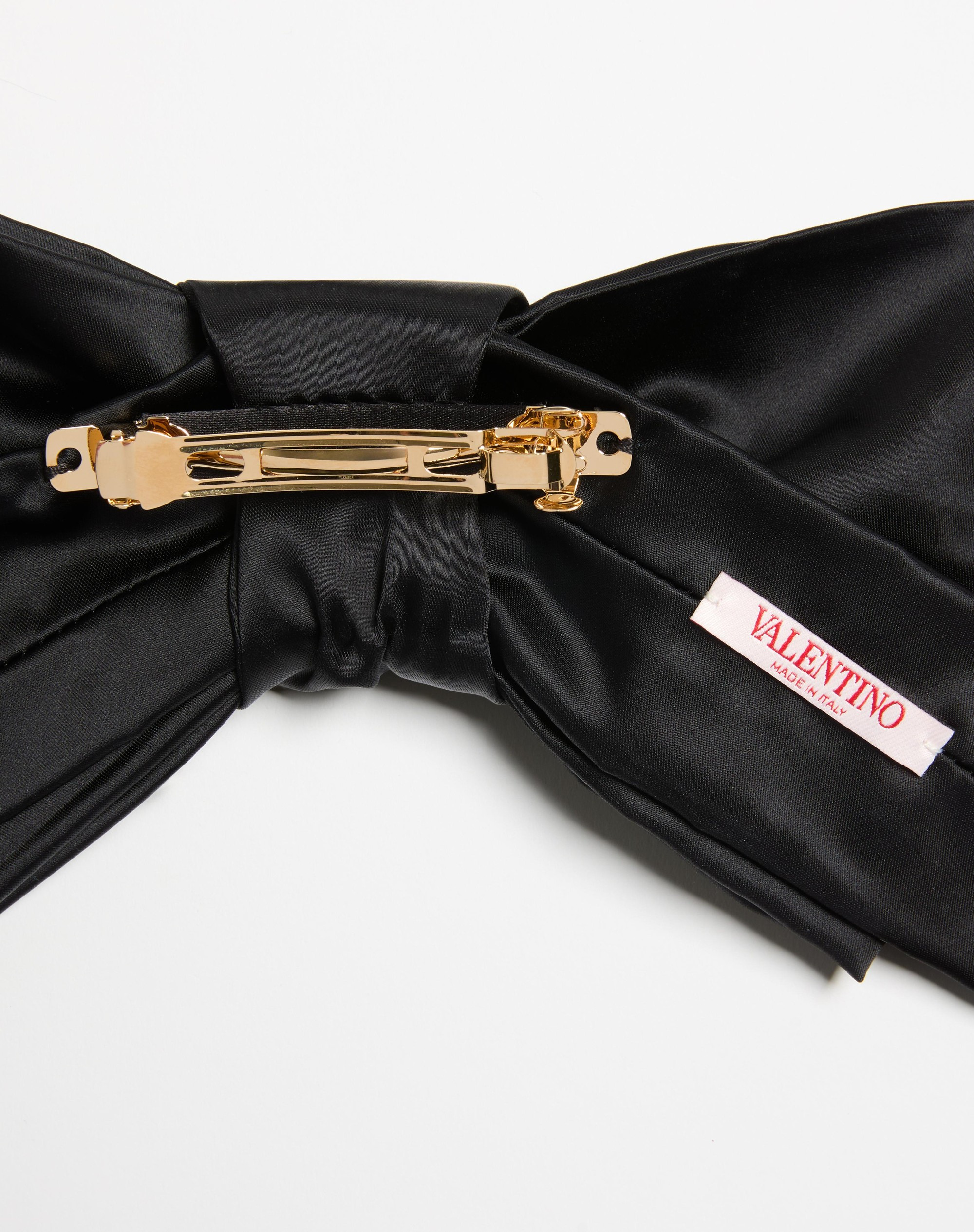 VLOGO SIGNATURE SATIN BOW HAIRCLIP - 4