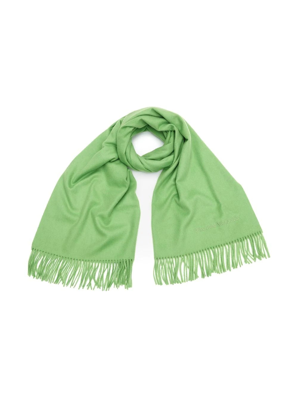 fringed logo-embroidered scarf - 3