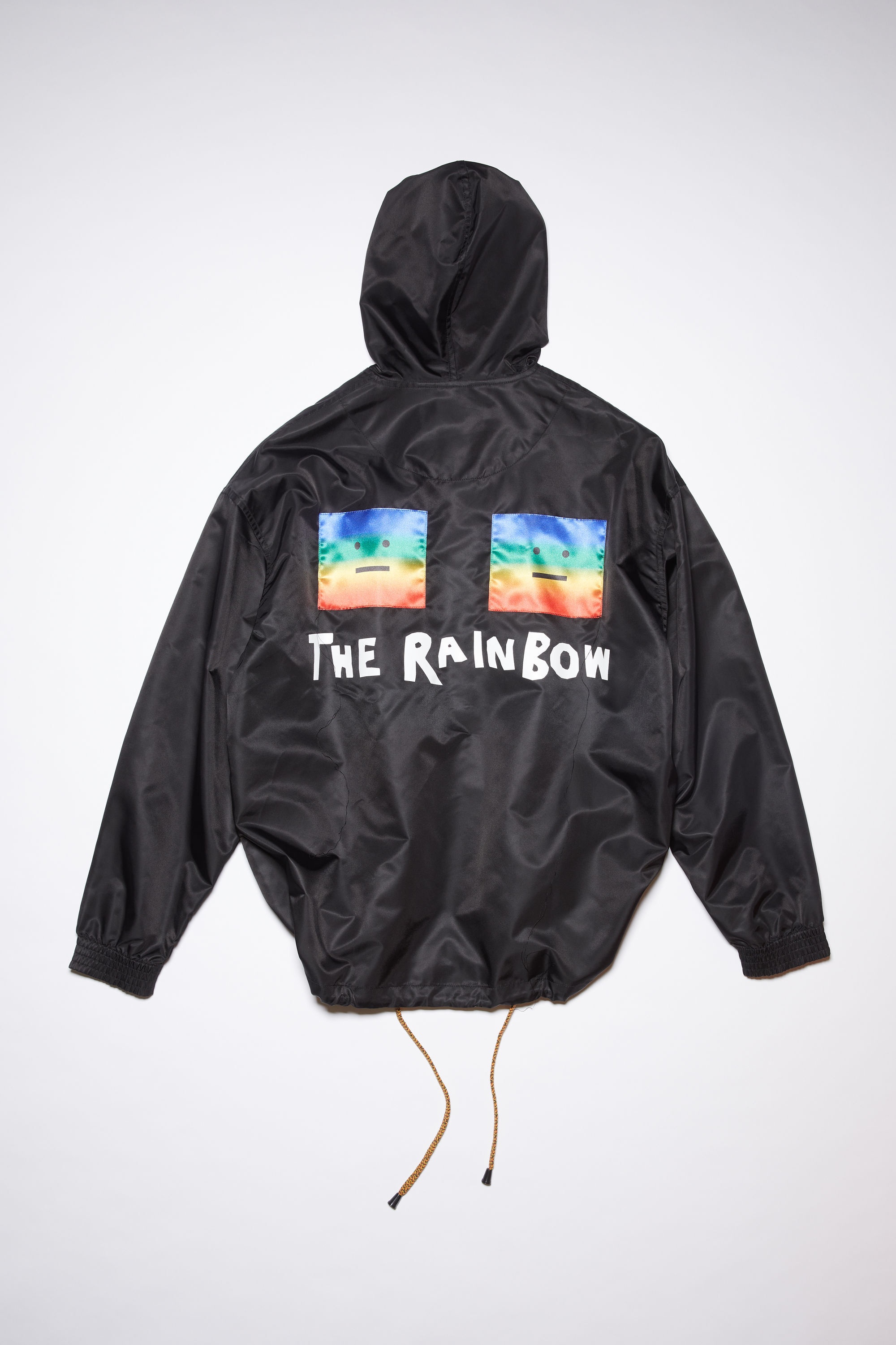 Rainbow hooded nylon jacket - Black - 7