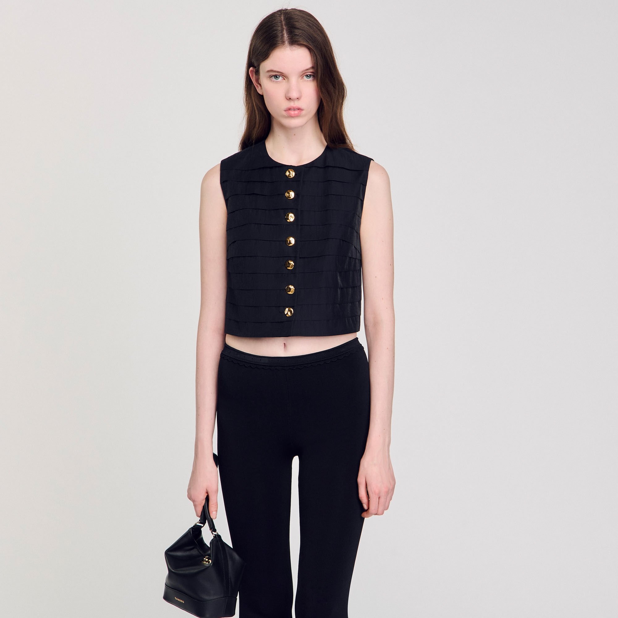 PLEATED CROP TOP - 4