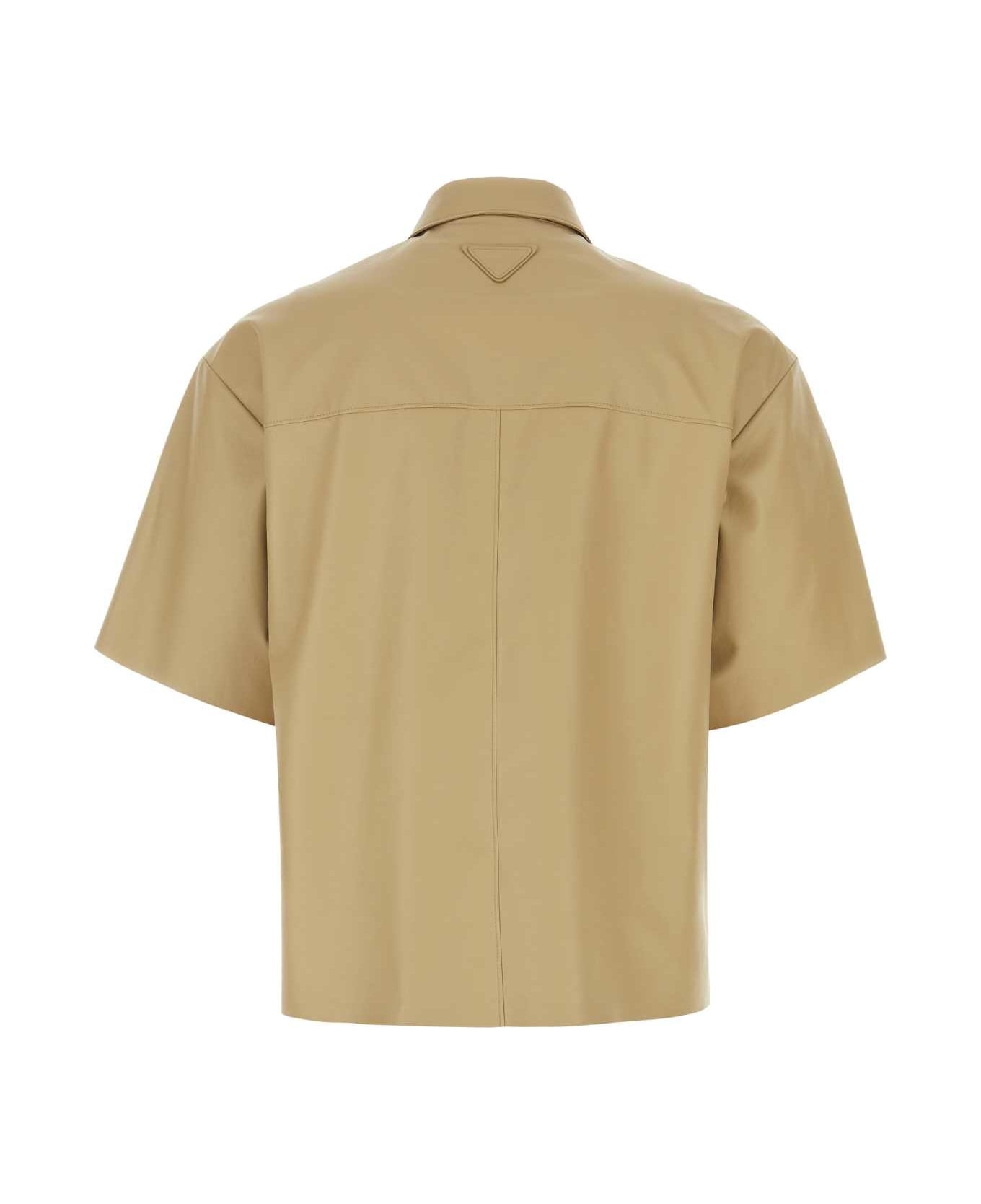 Beige Leather Shirt - 2