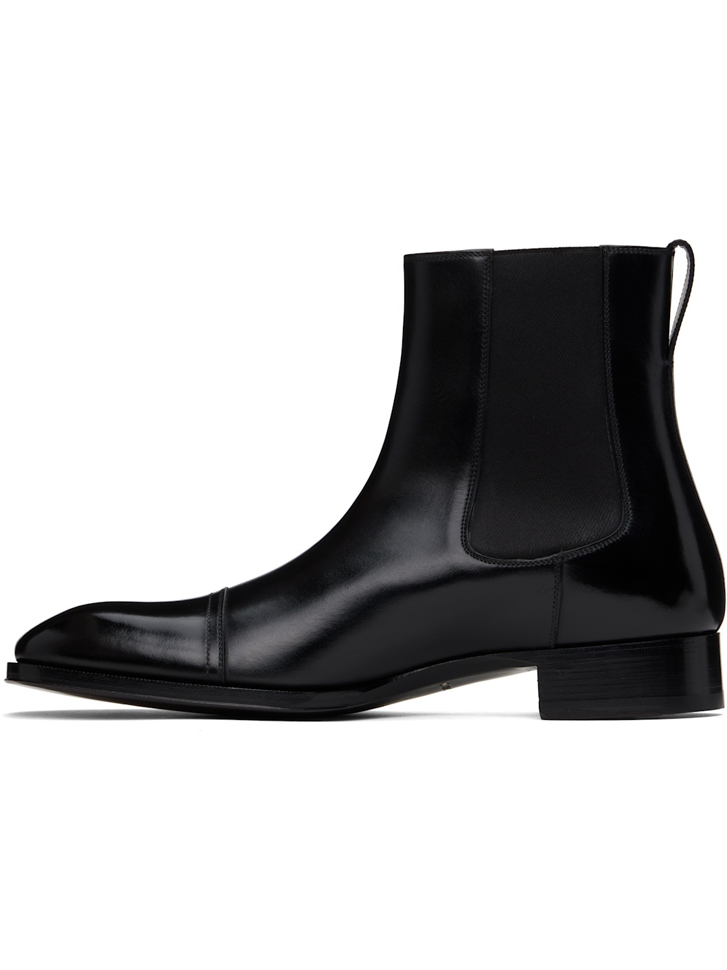 Black Leather Elkan Chelsea Boots - 3