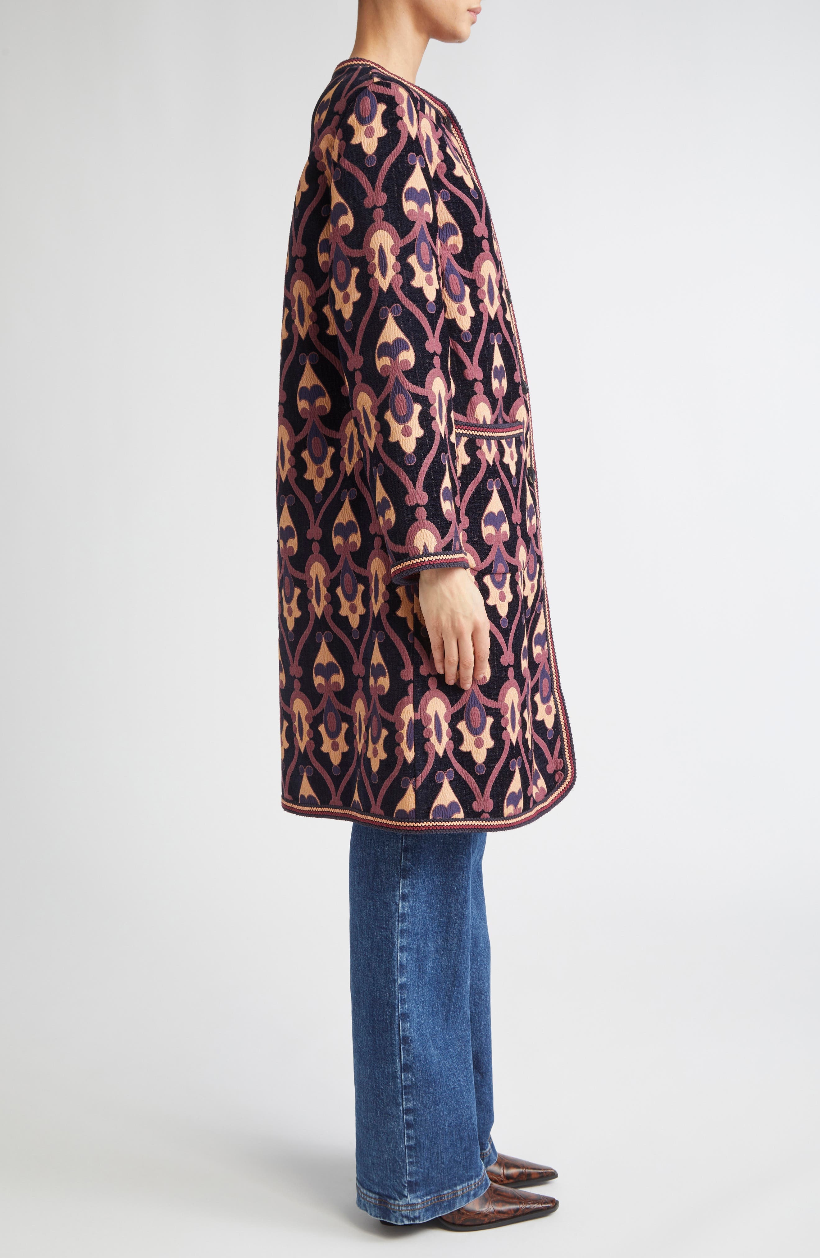 Etro Paisley Jacquard Jacket in Multicolor Blue Base at Nordstrom - 4