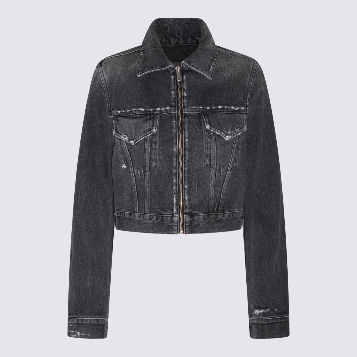 Givenchy GIVENCHY DARK GREY DENIM JACKET | baltini | REVERSIBLE