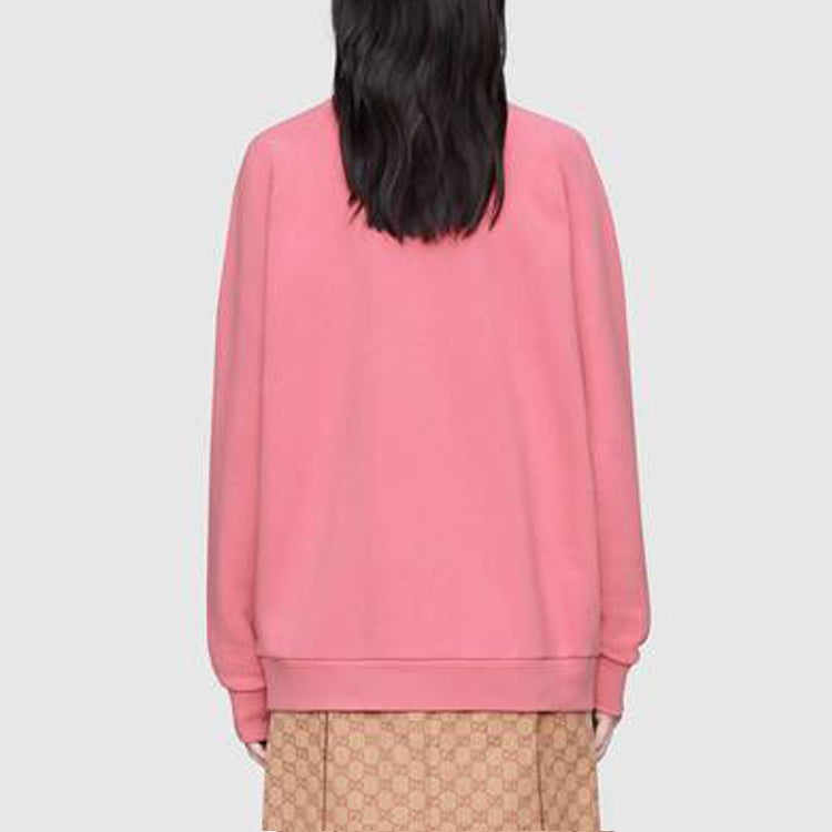 (WMNS) Gucci Animal Print Round Neck Long Sleeve Sweater For Pink 489677-X9N17-5681 - 3
