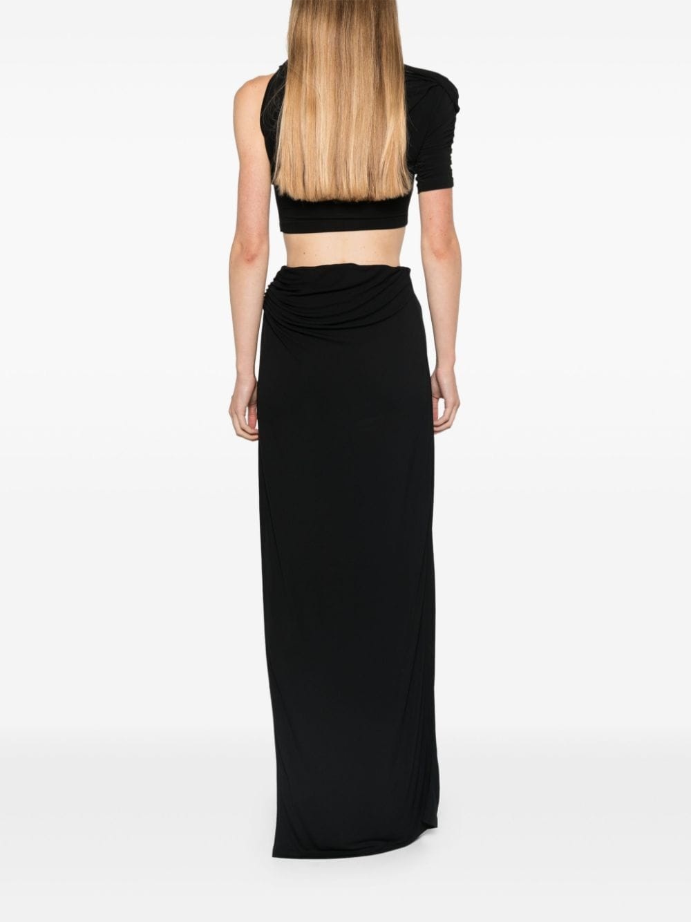 draped maxi skirt - 4