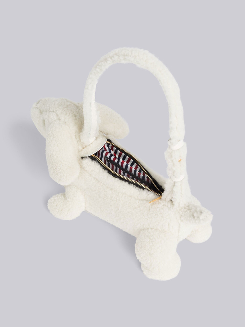 Curly Merino Shearling Hector Baguette Shoulder Bag 5