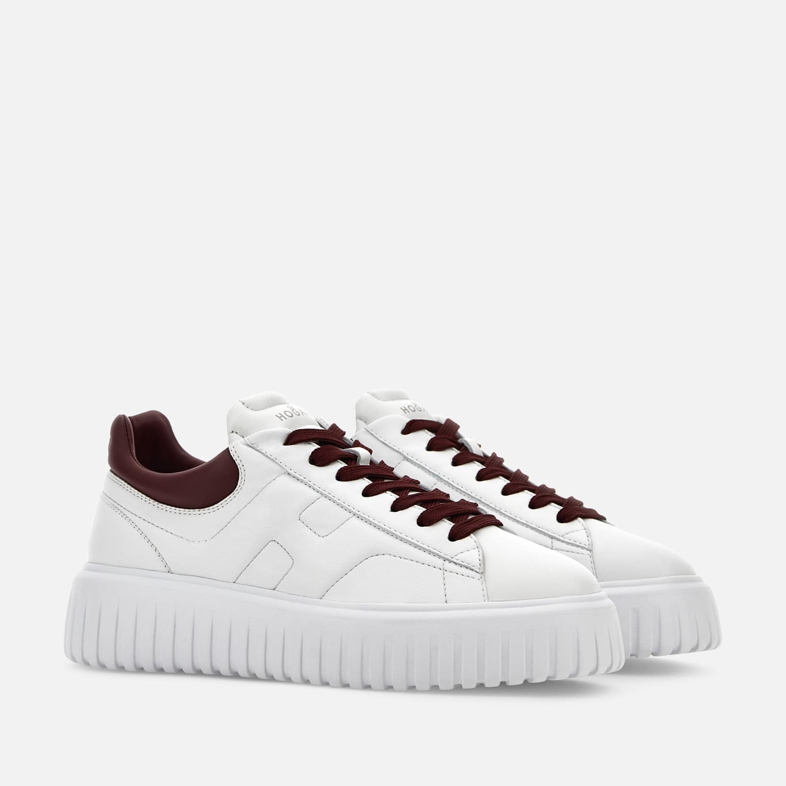 Sneakers Hogan H-Stripes White Burgundy - 2