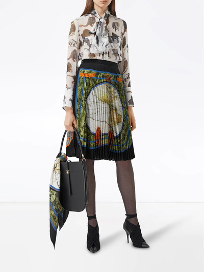 Burberry map print pleated skirt outlook