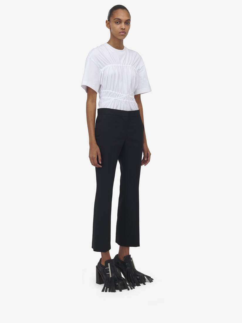 Cropped Tailored Trousers - 3