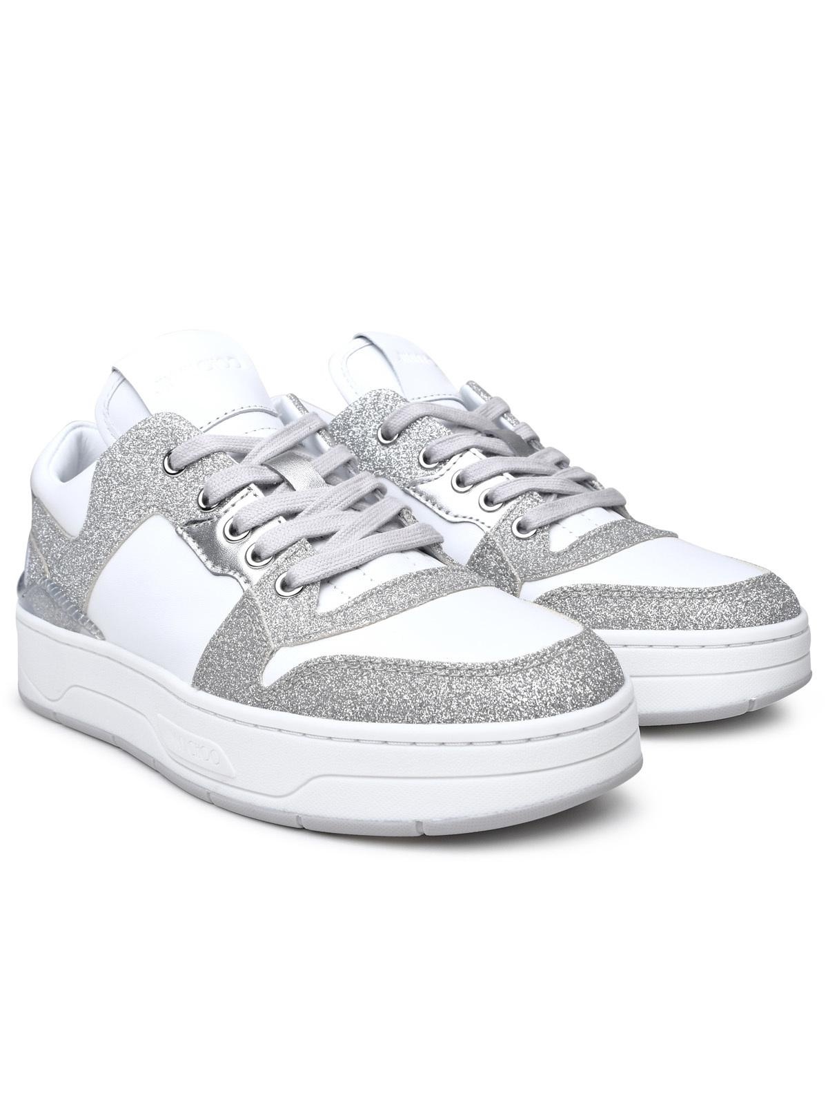 Jimmy Choo Cashmere White Lear Sneakers - 2