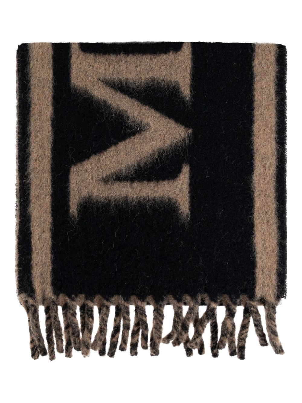 logo-embellished scarf - 1