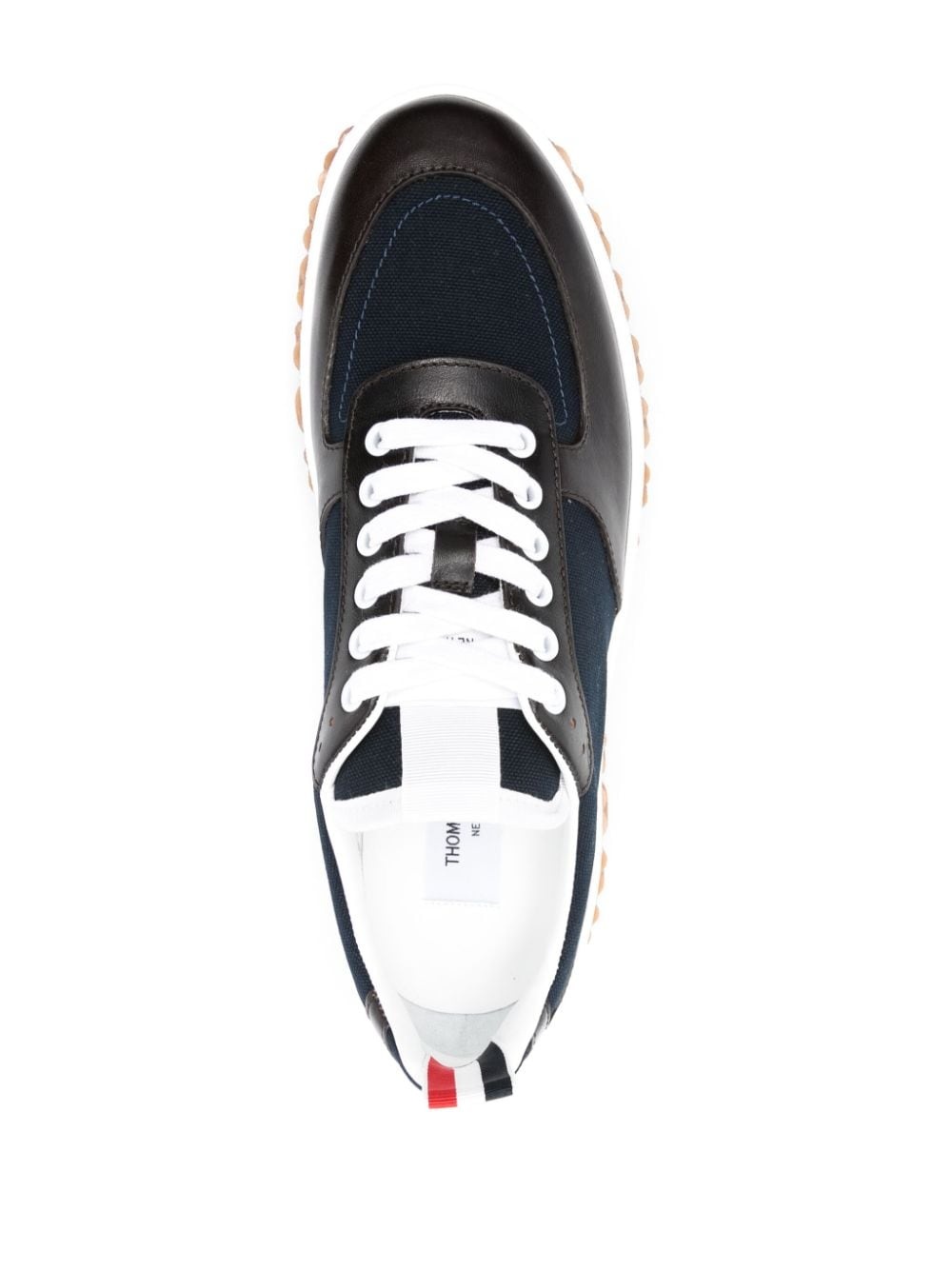 Letterman panelled sneakers - 4
