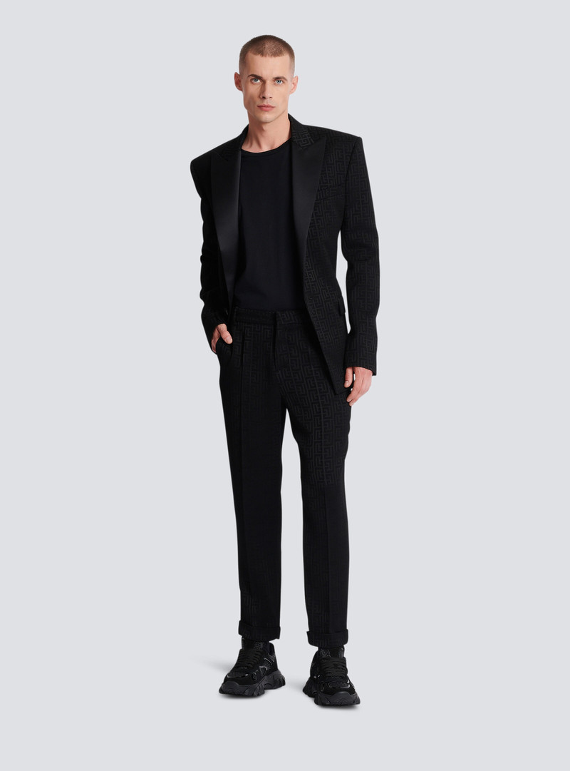 Balmain Monogrammed jacquard suit trousers outlook