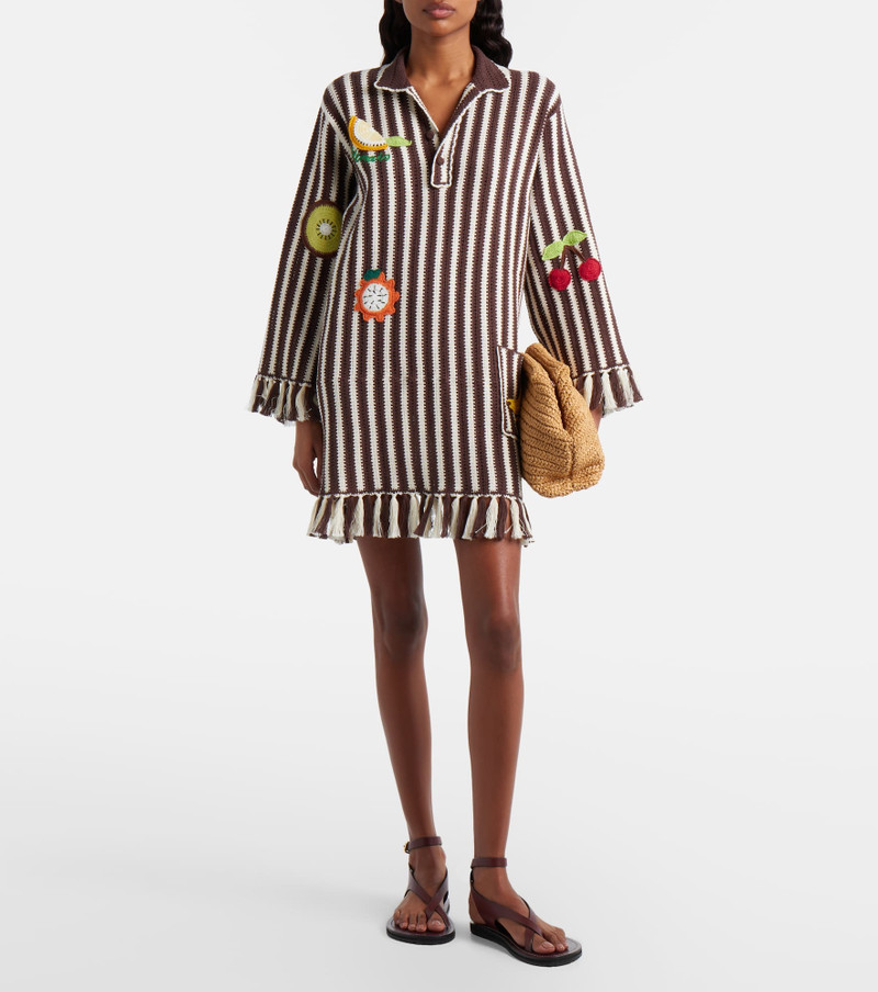 ALÉMAIS Sundae crochet embroidered cotton kaftan outlook