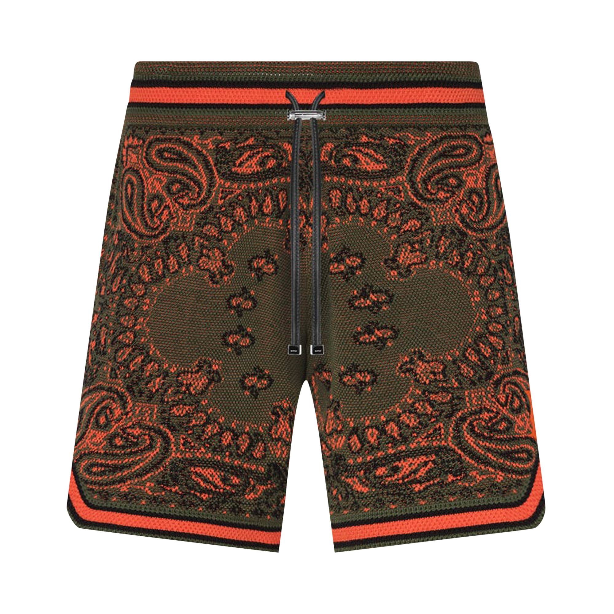 Amiri Bandana B-Ball Short 'Green/Orange' - 1