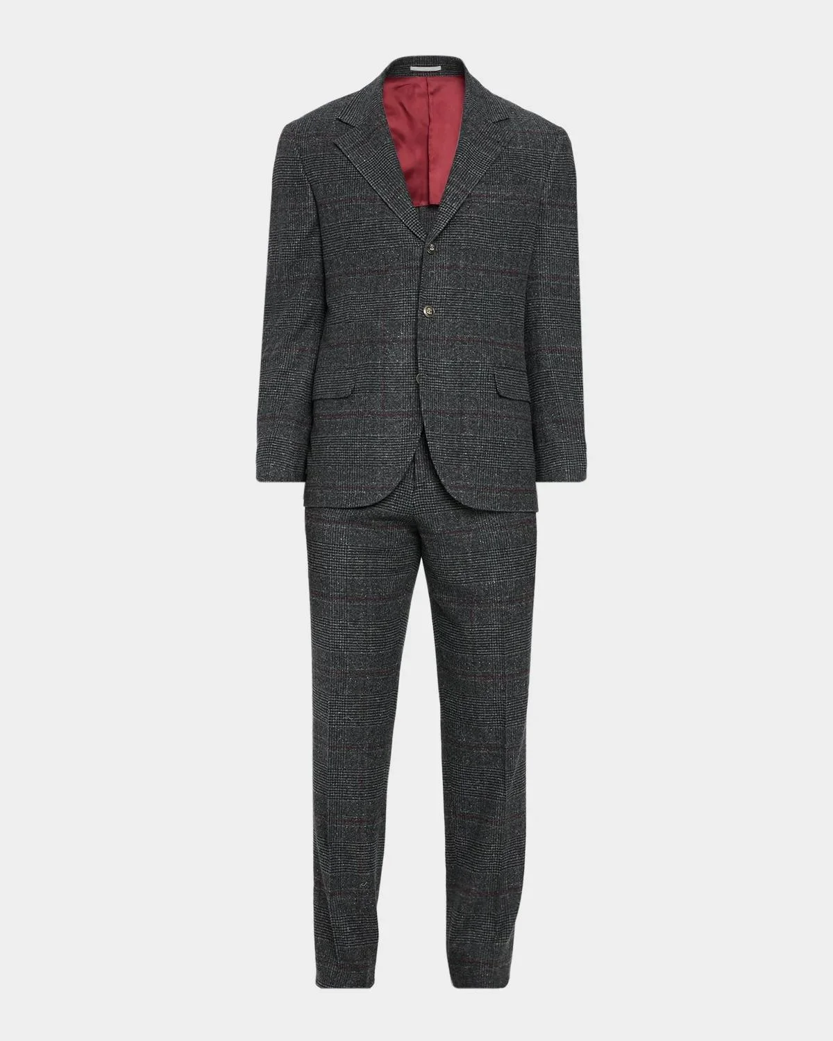 Glen Plaid Silk-Wool Blend Suit - 1