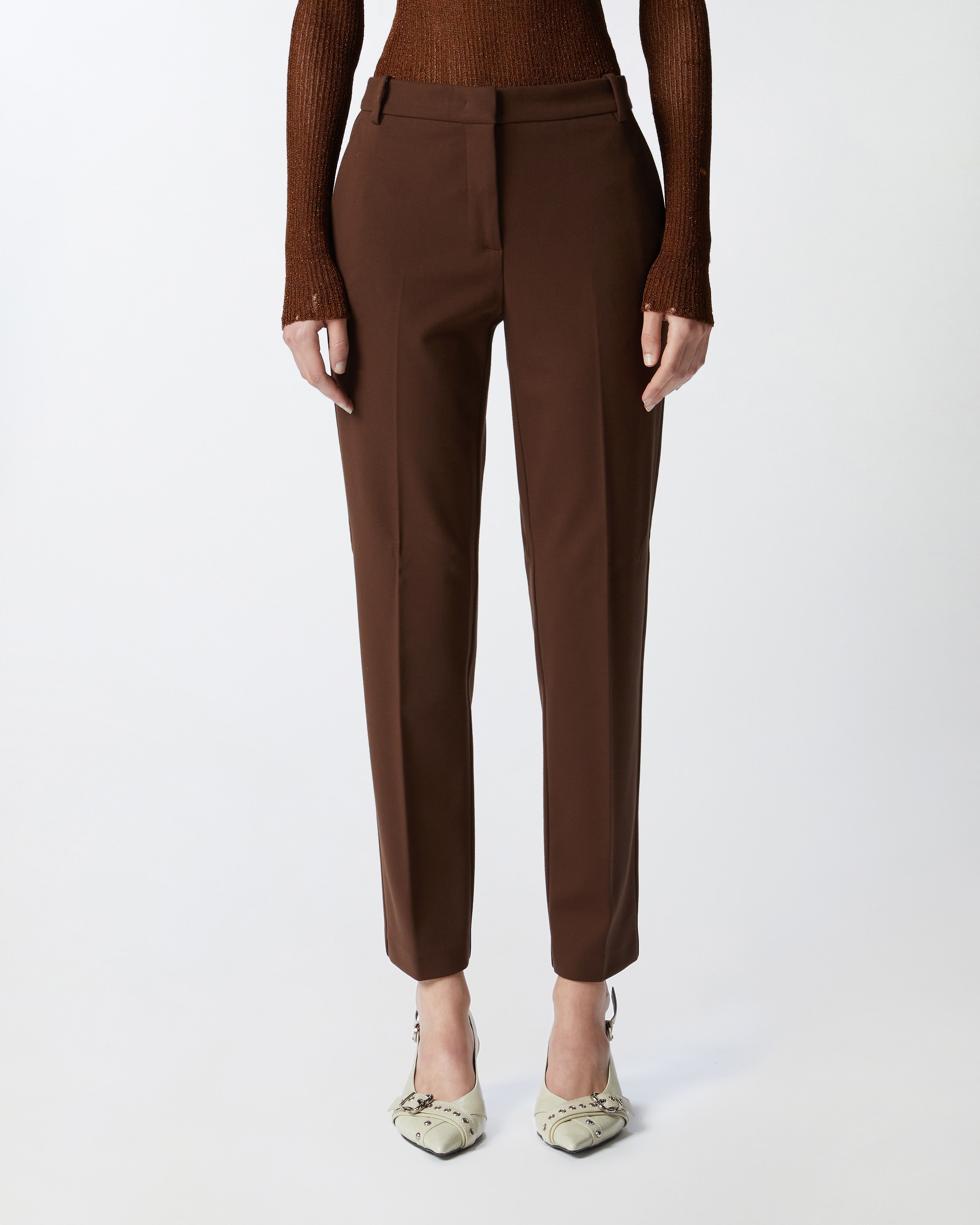TECHNICAL FABRIC CIGARETTE TROUSERS - 3