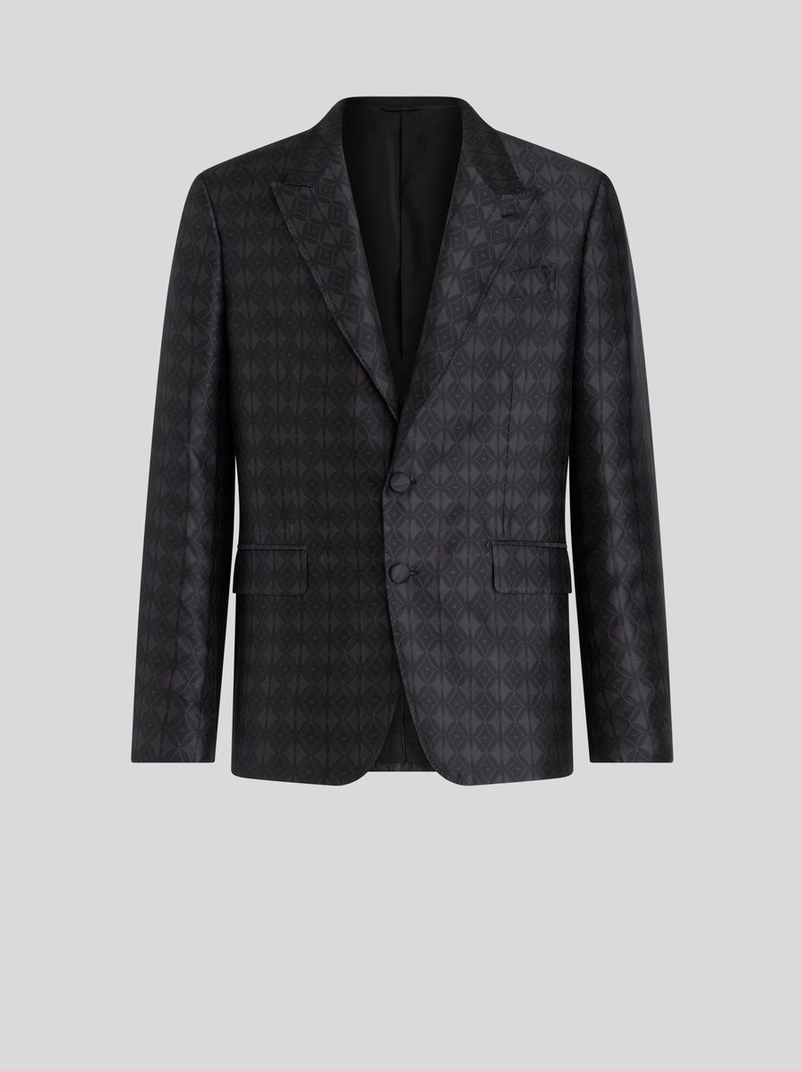 JACQUARD JACKET WITH GEOMETRIC DESIGN - 1