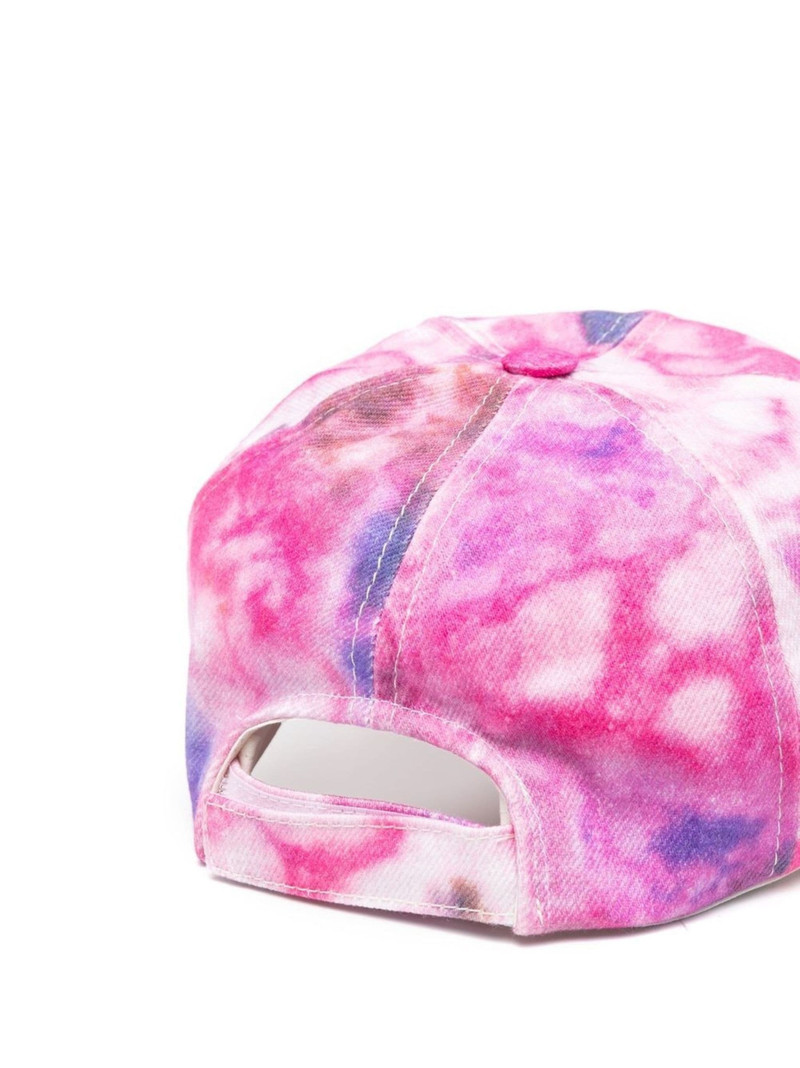 Isabel Marant marbled-print logo cap outlook