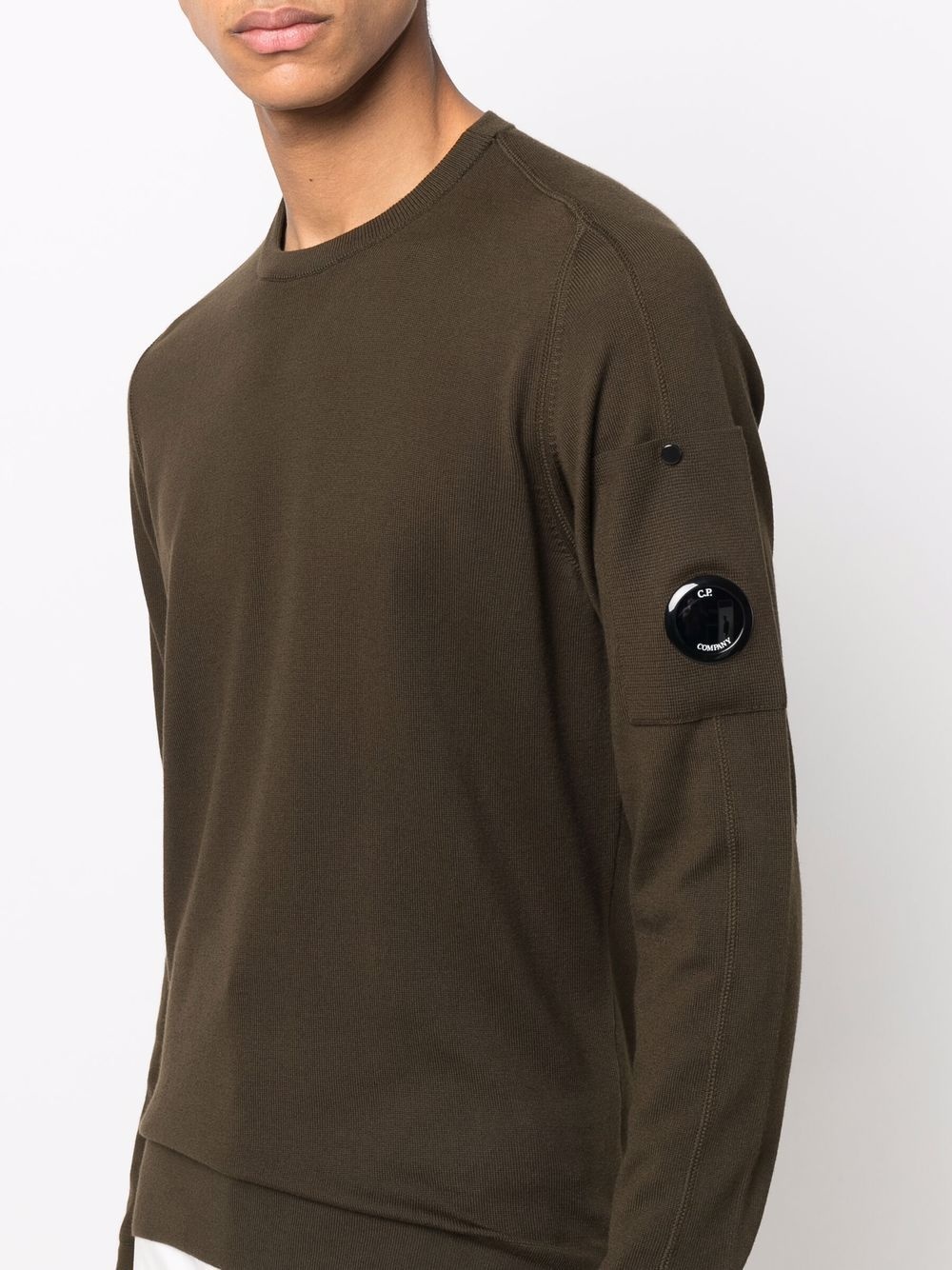 Lens patch crew neck sweatshirt - 5